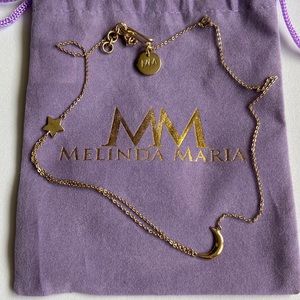 MELINDA MARIA - moon and star necklace